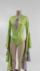 Sorceress Sleeve Romper with Keyhole Neckline - Coquetry Clothing