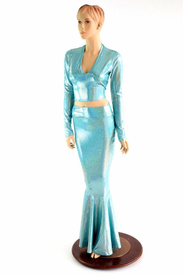 Seafoam Crop & Mermaid Skirt Set - 2