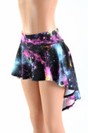UV Glow Galaxy Hi Lo Rave Mini Skirt - 6
