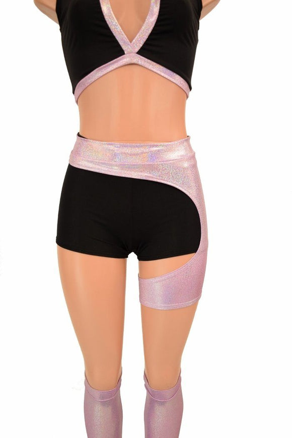 5PC Top, Shorts, Legwarmers & Garter Set - Coquetry Clothing