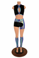 5PC Top, Shorts, Legwarmers & Garter Set - Coquetry Clothing