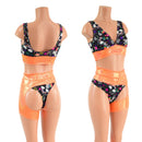 5PC Top, Thong, Legwarmers & Garter Set - Coquetry Clothing