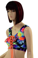 6" Mini Lace Up Front Crop Tank - Coquetry Clothing