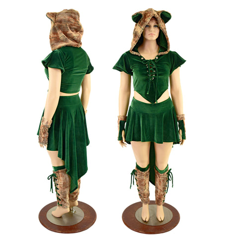 7PC Forest Friend Set in Minky and Velvet - Coquetry Clothing