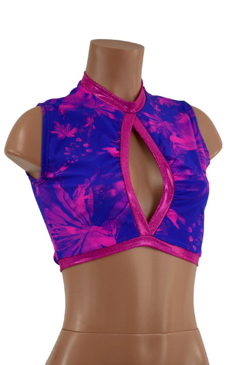 Keyhole Top in Radiant Rainforest - Coquetry Clothing