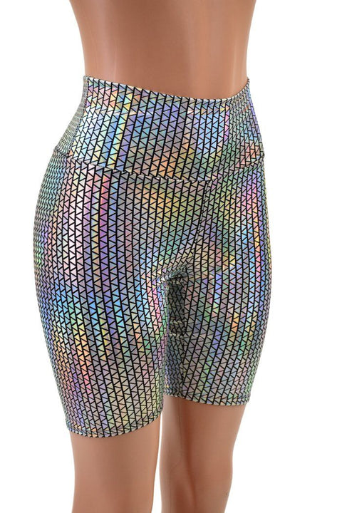 High Waist Bike Shorts in Prism - Coquetry Clothing