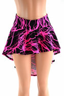 Neon Lightning Print Hi-Lo Mini Skirt - 3