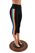 Retro Rainbow Capri Leggings in Black Zen - 2