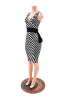 Starlette Neckline Wiggle Dress with Ruffle Rump - 3