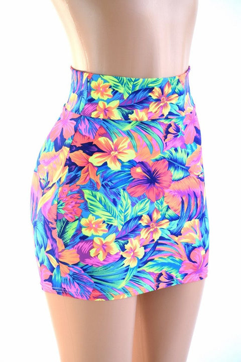 Tahitian Floral Bodycon Skirt - Coquetry Clothing