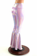 Lilac Holographic Bell Bottom Flares - 4