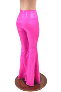 Neon Pink Holographic High Waist Solar Flares - 6