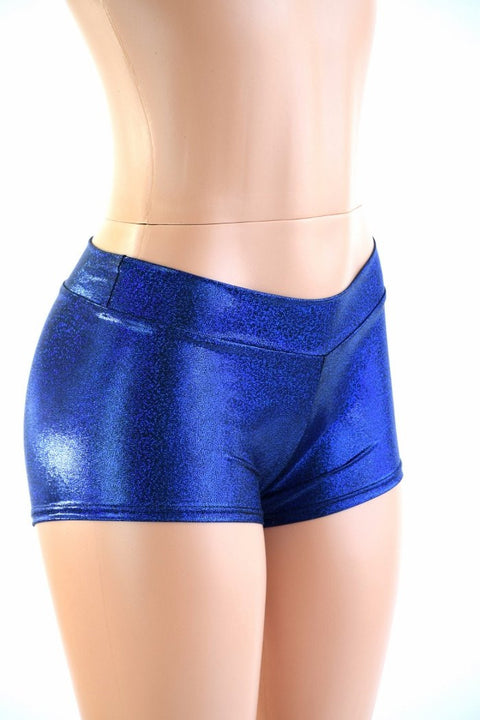 Blue Sparkly Jewel Lowrise Shorts - Coquetry Clothing