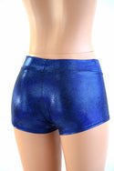 Blue Sparkly Jewel Lowrise Shorts - 3