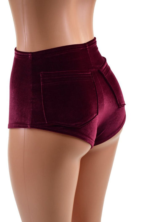 High Waist Siren Shorts with Back Pockets - Coquetry Clothing