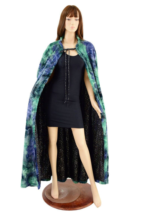 Atlantis Minky Faux Fur Full Length Cape - Coquetry Clothing