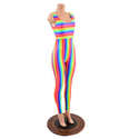 Rainbow Striped Tank Style Catsuit - 3