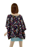 Long Sleeve Pullover Poncho in Unicorns and Rainbows - 3