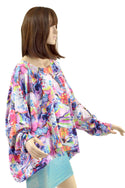Long Sleeve Pullover Poncho in Dreamscape - 3