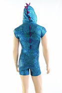 Mens Turquoise Dragon Romper - 4