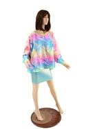 Long Sleeve Pullover Poncho in Spectrum - 1