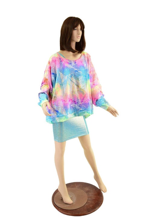 Long Sleeve Pullover Poncho in Spectrum - Coquetry Clothing
