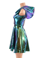 Sleeveless Hooded Pocket Skater Dress - 5