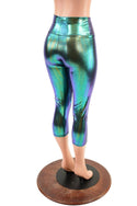 High Waist Capri Leggings in Scarab - 4