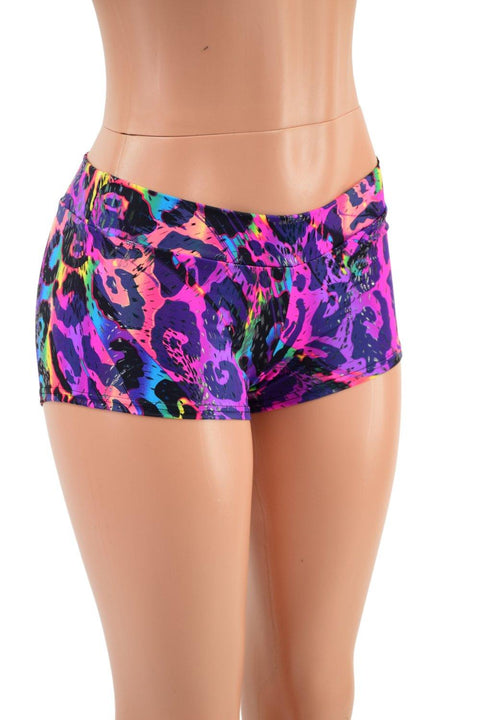 Rainbow Leopard Lowrise Shorts - Coquetry Clothing