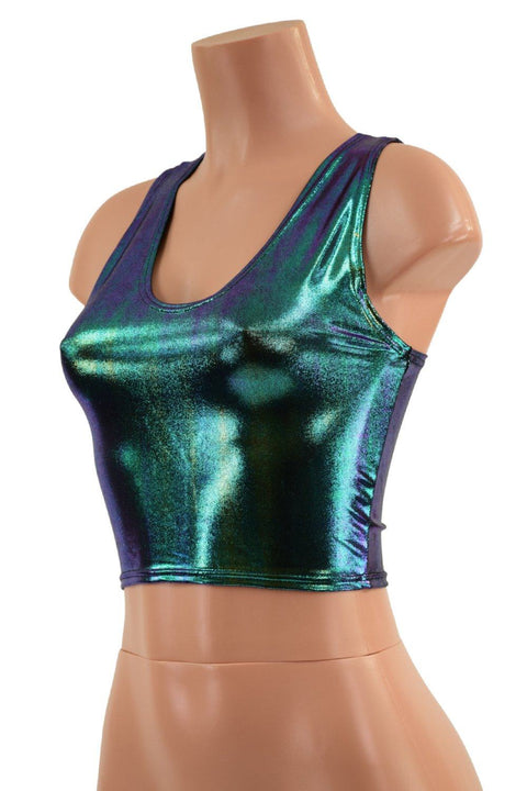 Racerback Crop Tank in Scarab - Coquetry Clothing