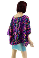 Drapey Pullover Poncho in Rainbow Leopard - 4