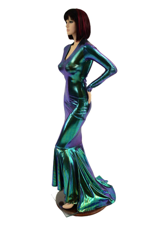 Scarab Holographic Puddle Train Gown - 3