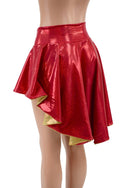 Red & Gold Hi Lo Flip Skirt - 4
