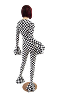 Flouncy Footed Checkered Catsuit - 8