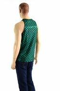 Mens Green Merman Scale Muscle Tank - 2