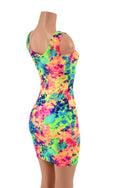 Neon Glow Acid Splash Tank Dress - 4