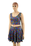 Skater Skirt and Crop Tank Set in Radioactive - 3