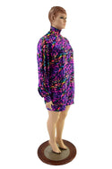 Sweatshirt Style Turtleneck Mini Dress - 5