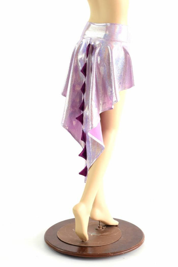 Lilac Purple Holographic  Dragon Tail Skirt - 4