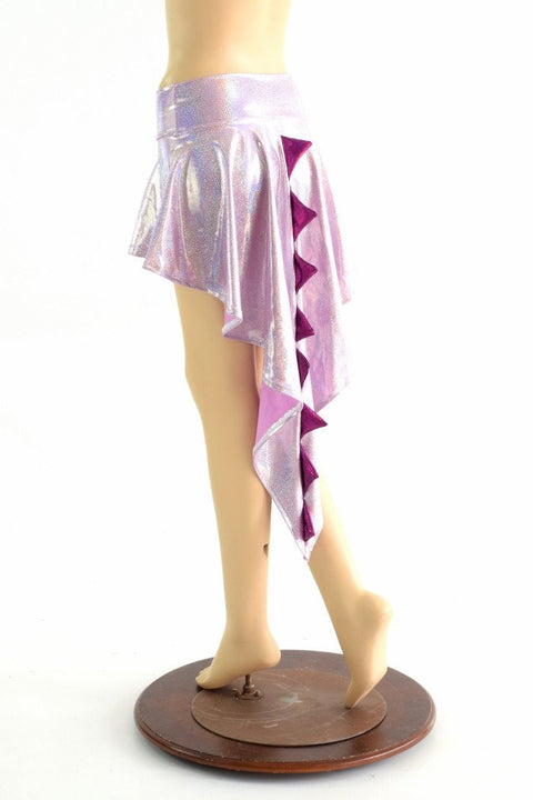 Lilac Purple Holographic  Dragon Tail Skirt - Coquetry Clothing