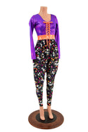 Drop Crotch Jumpsuit with Laceup Bodice - 1