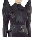 Black Mystique Dramatic 5 PC Set with Bow, Gloves, Belt and Romper - 3