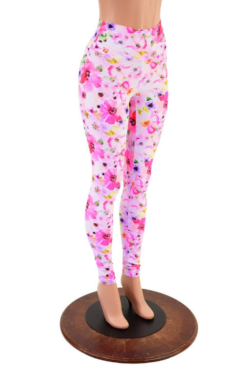 WildFlower High Waist Leggings READY to SHIP - Coquetry Clothing