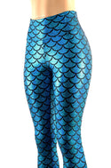 High Waist Turquoise Mermaid Leggings - 7