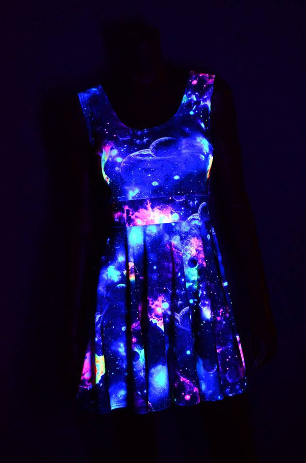UV Glow Galaxy Tank Skater Dress - 2