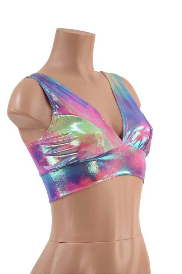Cotton Candy Holographic Starlette Bralette