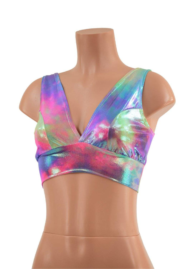 UV Glow COTTON CANDY Holographic Spandex Fabric - 7