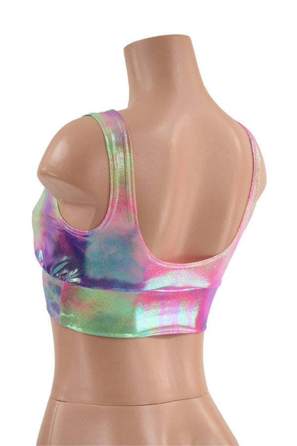 UV Glow COTTON CANDY Holographic Spandex Fabric - 6