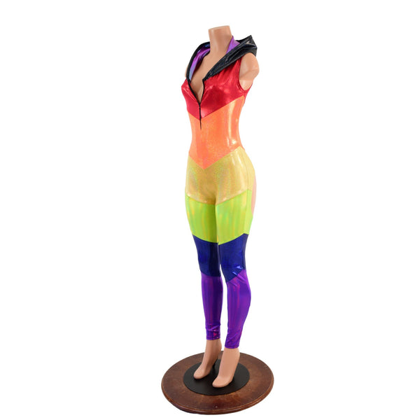 Rainbow Evolution Dragon Catsuit with FULL MOON Cutouts - 3
