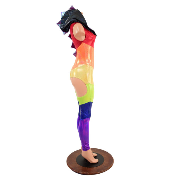 Rainbow Evolution Dragon Catsuit with FULL MOON Cutouts - 5